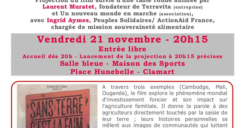 Clamart / MASI : Semaine de solidarité internationale - Ciné-débat ...